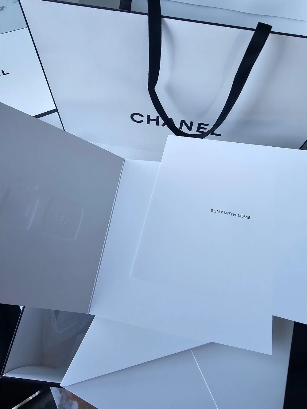 Chanel White Logo Gift Box